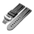 thumbnail image 1 of Correa de reloj con hebilla de mariposa Correa de reloj negra Correa de reloj de goma de silicona Correa de reloj de repuesto para Herramientas para correas Panerai Hebilla de acero, 1 of 3