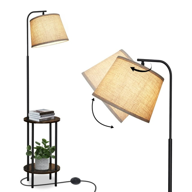 Lámpara de pie DEWENWILS con mesa, mesita de noche Farmhouse de 157 cm