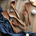 thumbnail image 4 of Yesbay Wooden Kitchenware Household Spatula Soup Spoon Mixing Spoon Non-stick Scratch-Free Kitchenware for Everyday Use, 4 of 8