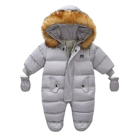 

Youmylove Baby Girls Boys Sweater Coat Winter Thick Warm Hooded Coat Jacket Jumpsuit Snowsuit Playsuit Romper Snow Wear Kids Down Coat Outerwear