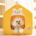 thumbnail image 3 of Foldable Dog House Kennel Bed Mat For Small Medium Dogs Cats Winter Warm Cat Bed Nest Pet Products Basket Pets Puppy Cave Sofa ShopWise Round, 3 of 24