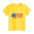 thumbnail image 4 of Gubotare 4th of July Shirts for Toddler Girls Girls Casual Short Sleeve T Shirt Cute Print Summer Blouse for Girls (Yellow,Size 7-8 Years), 4 of 4