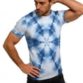 thumbnail image 5 of cocolona Womens and Mens Tie Dye Print T-shirt Summer Short Sleeve Crew Neck Tops Fashion Casual Vintage Tees Blouses, 5 of 8