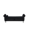 thumbnail image 6 of Dtwnek 62.2 Inch Soft Velvet Storage Bench with Wood Frame, Suitable for Bedroom, Living Room, Black, 6 of 8