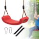 thumbnail image 1 of Asiento de columpio para niños perfecl con correas para colgar ganchos tablero curvo antideslizante patio de juegos Rojo, 1 of 8