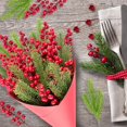 thumbnail image 5 of Artificial Flowers for Outdoors Red Berry Simulation Red Fruit Home Fruit Cuttings Decorative Artificial Flowers (A), 5 of 6