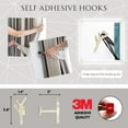 thumbnail image 4 of Evideco French Home Goods Curtain Holdbacks Chic Branch Design Curtain Tieback Hooks - Set of 2 Adhesive Metal Holdbacks for Drapery - Ecru/Gold, 4 of 6
