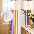 thumbnail image 3 of No Hook Shower Curtain, Orange Striped Shower Curtains for Bathroom with See Through Top Window, Farmhouse Stripes Modern Abstract Art Waterproof & Washable Bath Curtain Small Stall 36"x78", 3 of 9