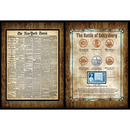 American Coin Treasures New York Times Battle of Gettysburg Wall Memorabilia