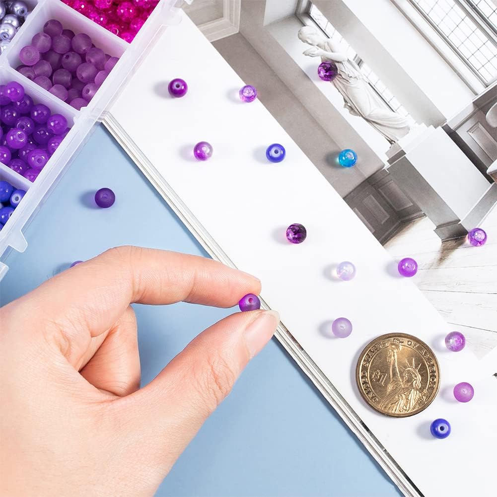 Glass Beads for Beading Jewelry Making Round Mixed color 6mm Hole: 1~1.6mm 24colors about 60pcs/color 1440pcs/box