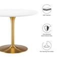 thumbnail image 5 of Modway Pursuit 40" Engineered Wood Top Dining Table in White Gold, 5 of 7