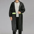 thumbnail image 5 of Wancir Mens Long Safety Rain Coats with Reflective Stripes Waterproof Packable Rain Jacket with Hood Reusable, 5 of 7