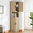 thumbnail image 5 of Vabches Fluted 68" Tall Corner Cabinet with 4 Barn Doors, Corner Hutch Cupboard Pantry Cabinets with Magnetic Door for Bathroom,Living Room,Kitchen, 5 of 9