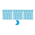 thumbnail image 4 of Calcomanía De Pared Adhesiva Removible Y Reutilizable Colco Brillan En estrellas Luminiscentes Azul 138 estrellas 66 puntos, 4 of 8