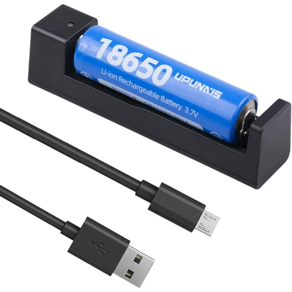 18650 Battery Charger, Suitable for Lithium Battery 18650 20700 10440 14500 18500 16340 17500 Battery Charger, USB Single Slot li-ion Rechargeable Battery Charger (Battery not Included)
