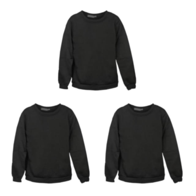 relayinert Haut de Survêtement en Molleton Uni pour Hommes, Col Rond, Chaud et Élégant, Noir m 3ensemble