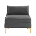 thumbnail image 5 of Modway Ardent Performance Velvet Armless Chair in Gray, 5 of 8