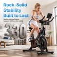 thumbnail image 4 of MERACH Exercise Bike Magnetic Home Stationary Bike with Free App Quiet Indoor Cycling Bike with 300lbs Weight Capacity Dumbbell Rack, 4 of 8