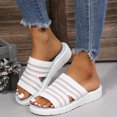 thumbnail image 1 of Novedad de verano, sandalias y zapatillas planas para exteriores, zapatos de mujer de Color sólido, zapatos de playa con punta redonda Wmkox8yii ytu9087, 1 of 9