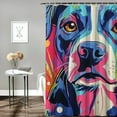 thumbnail image 2 of Autua Colorful Dog Pop Art Home Bathroom Shower Curtain 100% Polyester Fabric with Hooks 60"x72, 2 of 7