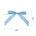 thumbnail image 2 of Unique Bargains 100Pcs Mini Ribbon Bow 3.5' Twist Tie Mini Fabric Satin Ribbon Flower Bows Craft DIY Sewing Wedding Bows Blue, 2 of 5