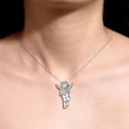 thumbnail image 3 of Rylos 14K White Gold Guardian Angel Necklace with 6X4MM White Topaz & Sparkling Diamonds -  18" Chain Exquisite Birthstone Jewelry, 3 of 7