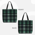 thumbnail image 4 of Large-Capacity Zipper Single-Shoulder Convenience Bag 15.7×19.6 Inches, Wear-Resistant And Water-Repellent, Can Be Carried By Hand Or On One Shoulder Green Buffalo Plaid Check Tartan Scotland_1, 4 of 8