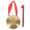 thumbnail image 1 of 1 Set Traditional Percussion Instrument Chinese Gong Hand Gong with Hammer (Golden), 1 of 5