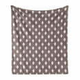 thumbnail image 1 of Geometric Soft Flannel Fleece Throw Blanket, Repeating Pattern of Ikat Style Nomadic Exotism of Rhombus Motifs, Cozy Plush for Indoor and Outdoor Use, 50" x 60", Mauve Taupe Off White, by Ambesonne, 1 of 6
