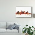 thumbnail image 3 of Trademark Fine Art 'Los Angeles California Skyline Red' Canvas Art by Michael Tompsett, 3 of 4