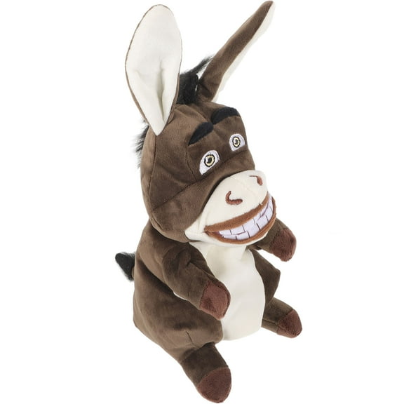 HONITANO 1Set Donkey Hand Puppet Plush Toy Light Brown 11.8x5.1x5.1in Interactive Play Storytelling Children