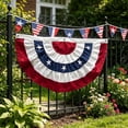 thumbnail image 7 of Luckky American Pleated Fan Flag,Patriotic Half Fan Bunting, 4th of July Memorial Day Decorations for 250th Anniversary, 7 of 7