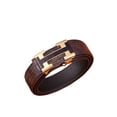 thumbnail image 4 of Cinturón de cuero genuino para hombre con diseño de cocodrilo y hebilla automática sin dientes, cinturón de moda informal de negocios, cinturón para pantalones para jóvenes y de mediana edad, 4 of 6