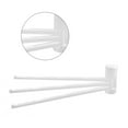 thumbnail image 7 of Unique Bargains Home Kitchen Bathroom Plastic 3-Bar Rotation Towel Rack Hanger Holder 33 cm Length White, 7 of 7