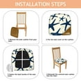 thumbnail image 4 of Summer Ocean Starfish Seat Covers for Dining Room Chairs Set Of 4,Stretch Printed Washable Chair Seat Cover with Elastic Ties and Button,Removable Waterproof Couch Cushion Covers, 4 of 6