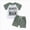Y1-Green, variant on Gerichy Toddler Boys Clothes Baby Boy Outfit Sets Baby Toddler Boys Clothes Set, 0 3 6 12 18 24 Months Short Sleeve Round Neck Letters Print Loose T shirt Drawstring Short Pants Summer Outfits