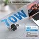 thumbnail image 3 of EPICKA Adaptador de viaje universal GaN Adaptador de enchufe internacional con 3 USB-C 70W PD carga rápida y 2 adaptadores USB-A Cargador de pared todo en uno para EE. UU. UE Reino Unido AUS (TA-105 P, 3 of 6