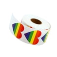 thumbnail image 1 of pitrice 500x/Roll Rainbow Heart Sticker Valentine'S Day Sealing Labels Self Adhesive, 1 of 9