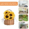 thumbnail image 3 of Flower Baskets Hand Woven Rattan Basket Reusable DIY Photo Props Home Decor Storage Baskets, 3 of 9