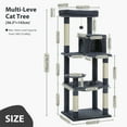 thumbnail image 5 of Pawz Road Cat Tree for Large Cats 56"Tall Cat Tower Condo with Scratching Post for Indoor Cats,Dark Gray, 5 of 8