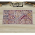thumbnail image 1 of Ethnic Decorative Rug, Grunge Themed Abstract Artwork of Traditional Tribal Shapes and Ornaments, Quality Carpet for Bedroom Dorm and Living Room, 6 Sizes, Magenta Blue Mustard, by Ambesonne, 1 of 1