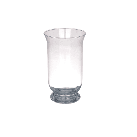 CC Home Furnishings 9.5" Clear Hand Blown Hurricane Glass Candle Holder