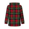 thumbnail image 5 of CaComMARK PI Women's Fleece Lined Zip Up Hoodie Long Sleeve Jacket Lightweight Plaid Print Tops with Pockets Red-A, 5 of 7
