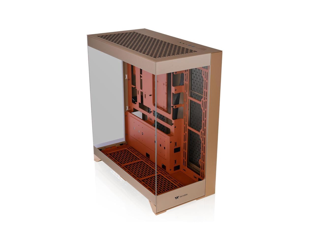 Thermaltake CTE E550 TG Gravel Sand Mid Tower ATX Case; 3 Tempered Glass Panels; Hidden-Connector Motherboard Support; Three-Way VGA Installations; Dual Chamber Design; CA-1Z8-00MGWN-00