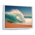 thumbnail image 2 of Designart "Aqua Force Of The Sea Surge II" Coastal Floater Framed Canvas Art Print, 2 of 5