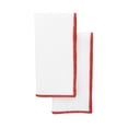thumbnail image 5 of Linen Napkins With Red Stitch Edges, Set of 4, 5 of 6