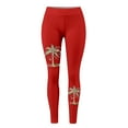thumbnail image 5 of Zhanying Leggings de Sapin de Noël Rouges Style Laid de Noël Coupe Ajustée Tenues d'Hiver pour Femmes 2025 Tendance Rouge G, 5 of 5