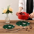 thumbnail image 7 of Christmas 2 Pack Pot Holders Trivets, Heat Resistant Hot Pads for Kitchen Table Decoration Trivets for Hot Dishes/Pot/Bowl/Teapot/Kitchen Hot Pads Trivets, 7" + 9.45", 7 of 7