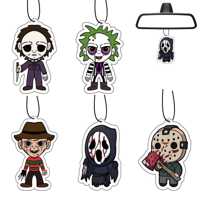 Ambientadores para auto TONGLIYUAN Halloween, paquete de 5, 7.5 x 5 cm