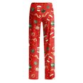 thumbnail image 4 of Christmas Pajama Pants Women Xmas Wide Leg Pj Pants Soft Lounge, 4 of 5